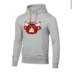 NBA Gray Hoodie with Red and White Graphic